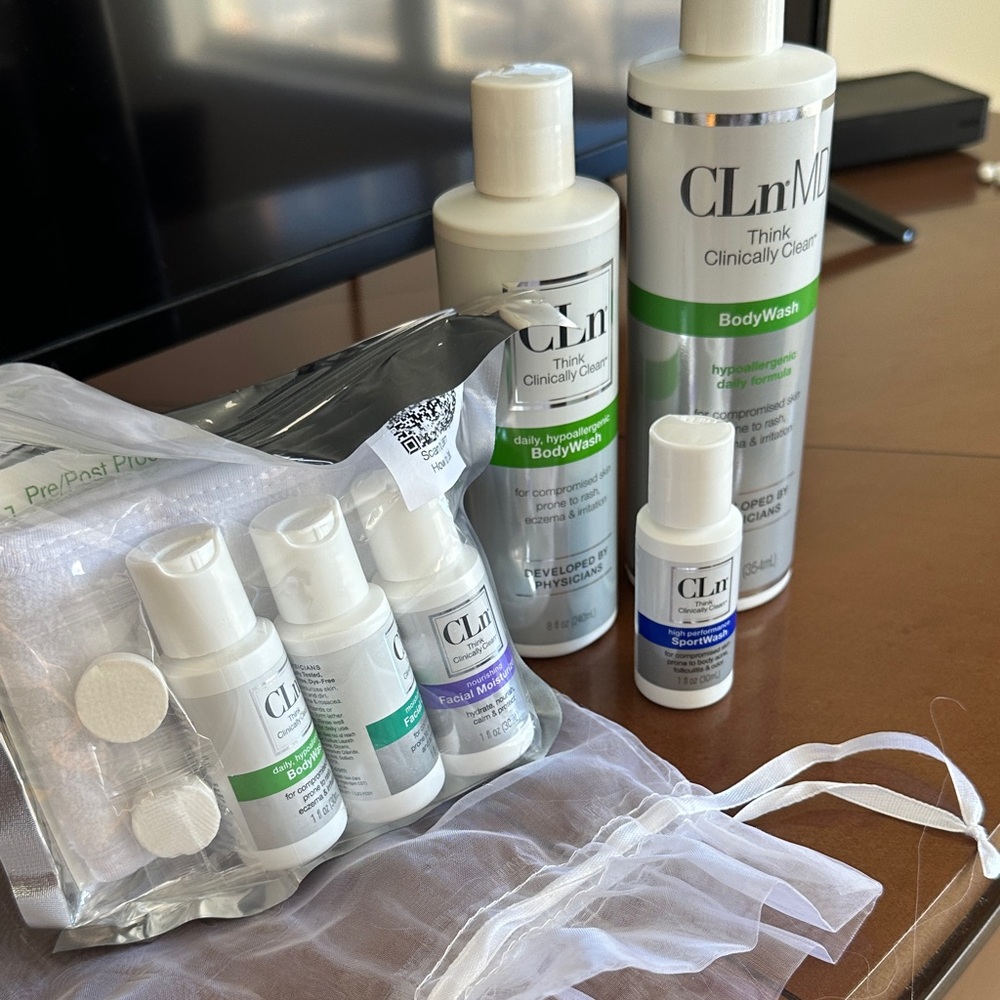 CLn body wash and face cleaning set